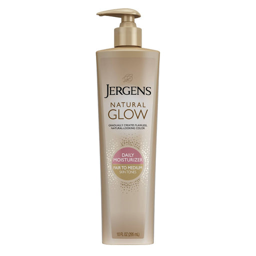 Jergens Jergens Natural Glow Daily Moisturizer, Fair To Medium Skin Tones 10 Oz Lotion & Moisturizer Dark Gray