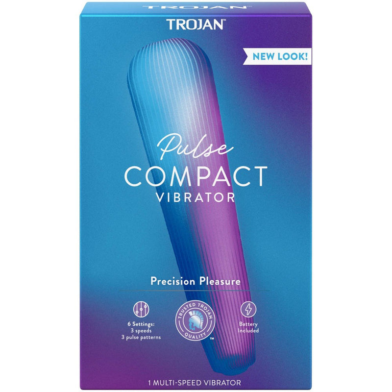 Trojan Trojan Pulse Intimate Vibrating Massager - 1ct Massagers Steel Blue