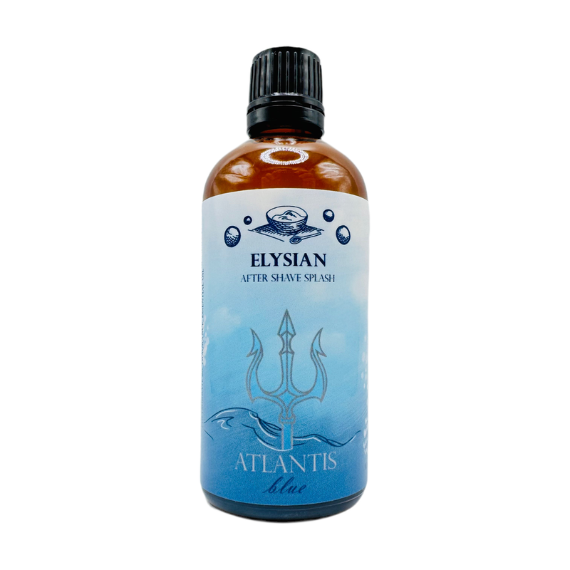 Elysian Elysian Atlantis Blue Shaving Collection Shaving Set White Smoke Aftershave Splash 3.4 oz