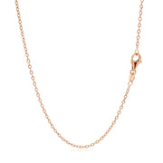 Bids.com 18k Rose Gold Round Oval Link Chain 1.5mm Necklaces White Smoke 16 / Rose Gold,18 / Rose Gold