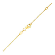 Bids.com 14k Yellow Gold Chain Necklace with Horizontal Arrow Pendant Necklaces White Smoke 18 / Yellow Gold