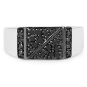 Bids.com 0.35 Carat Genuine Black Diamond .925 Sterling Silver Ring Rings Lavender size 9.00,size 6.00,size 7.00,size 8.00