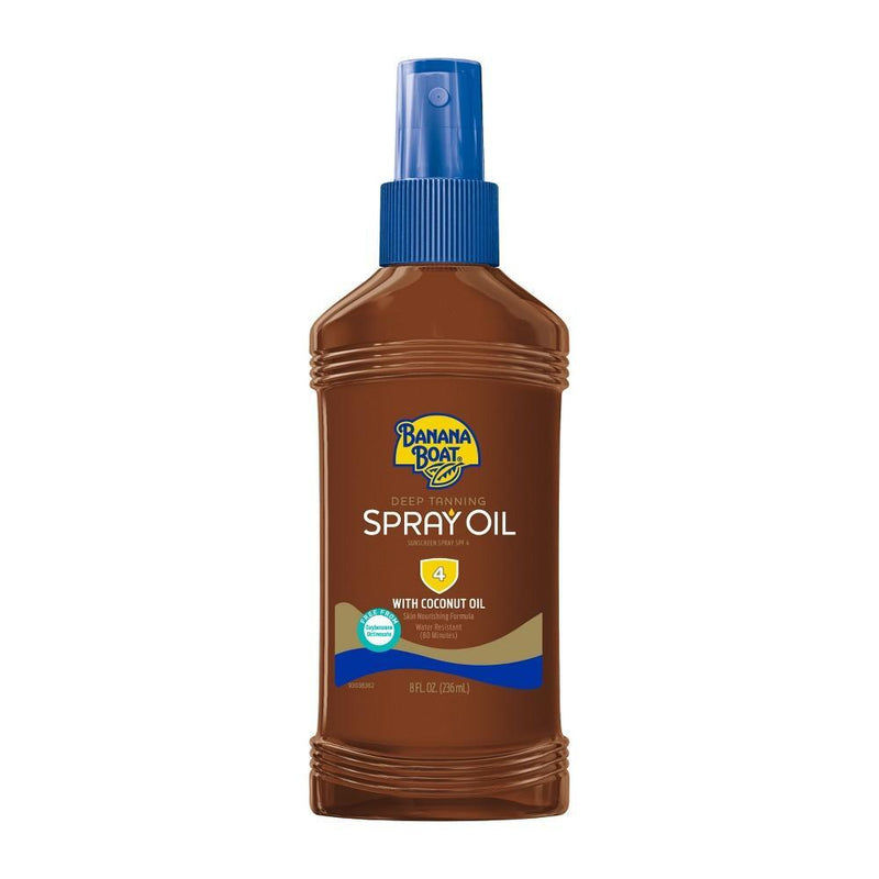 Banana Boat Banana Boat Sunscreen Spray, With Coconut Oil, Deep Tanning, SPF 4 8 Fl Oz Sunscreen White Smoke