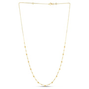 Bids.com 14k Yellow Gold Bead Necklace Necklaces White Smoke 18 / Yellow Gold