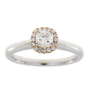 Bids.com .62ct Diamond Diamond Eng Only 14KT 2 Tone Gold Rings White Smoke 7.0