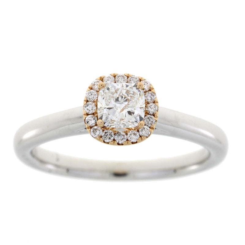 Bids.com .62ct Diamond Diamond Eng Only 14KT 2 Tone Gold Rings White Smoke 7.0