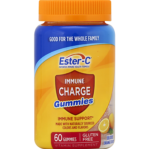 Ester-C Ester-C Immune Charge, Gummies, Delicious Orange Flavor Vitamins & Supplements Goldenrod