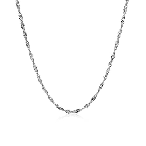 Bids.com 14k White Gold Singapore Chain 1.7mm Necklaces White Smoke 16 / White Gold,18 / White Gold,20 / White Gold