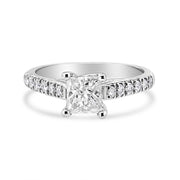 Bids.com 14K White Gold 1 1/5 Cttw 4-Prong Set Princess Diamond Classic Engagement Ring (I1-I2 Color, H-I Clarity) Ring Size 7 Rings White Smoke 5 / White.Gold,8 / White.Gold,6 / White.Gold,9 / White.Gold,7 / White.Gold