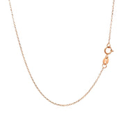 Bids.com 14k Pink Gold Diamond Cut Cable Link Chain 0.8mm Necklaces White Smoke 16 / Rose Gold,18 / Rose Gold