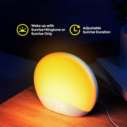 SmartPursue™ Sunrise Alarm Clock Alarm Clocks Black American,British,Australian,European