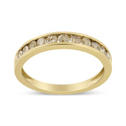 Bids.com 14K Yellow Gold Plated .925 Sterling Silver 1/2 Cttw Channel Set Round Champagne Diamond 11 Stone Band Ring (K-L Color, I1-I2 Clarity) - Size 7 Rings White Smoke 6 / Yellow.Sterling Silver,5 / Yellow.Sterling Silver,10 / Yellow.Sterling Silver,7 / Yellow.Sterling Silver,8 / Yellow.Sterling Silver,9 / Yellow.Sterling Silver