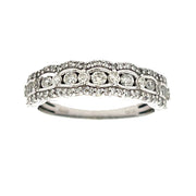 Bids.com .50ct Diamond Wedding Band Ring 14KT White Gold Rings White Smoke 7.0