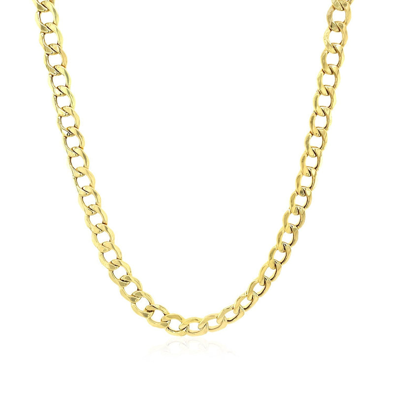 Bids.com 4.4mm 10k Yellow Gold Curb Chain Necklaces White Smoke 18 / Yellow Gold,20 / Yellow Gold,22 / Yellow Gold,24 / Yellow Gold