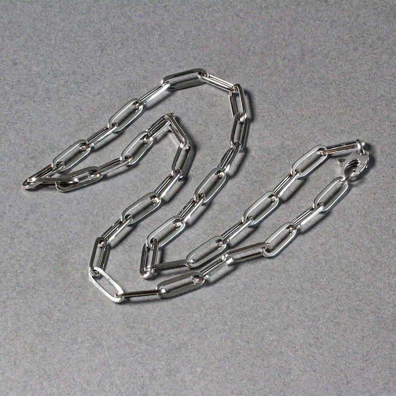Bids.com 14k White Gold Bold Paperclip Chain (4.2 mm) Necklaces Dark Gray 18 / White Gold
