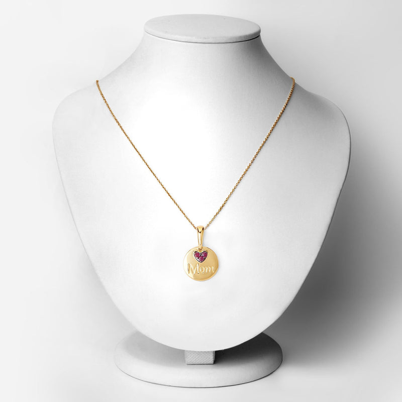 Bids.com 0.20 Carat Genuine Ruby .925 Sterling Silver Pendant Pendants Lavender size 18.00