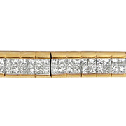 Bids.com 14K Yellow Gold Princess Cut Diamond Banded Bracelet (1.00 cttw, G-H Color, VS1-VS2 Clarity) Bracelets Gray Yellow.Gold / 7