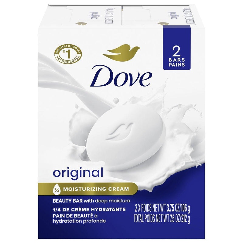 Dove Dove Beauty Bar Original White - 4.25 oz (2 Count) - More Moisturizing Than Soap Bar Soap White Smoke