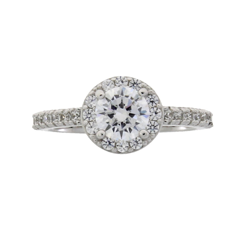 Bids.com Cubic Zirconium Ring Sterling Silver Rings White Smoke 6.0