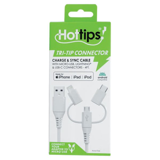 Hottips Hottips Micro-USB Cable With MFI Lightning Adapter Cables Lavender