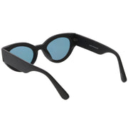 zeroUV Bold Retro Fashion Oval Mirrored Flat Lens Sunglasses C544 White Smoke Shiny Smoke Gold Mirror,Matte Black Pink Mirror,Matte Frost Blue Mirror,Shiny Black Silver Mirror,Shiny Tortoise Magenta Mirror