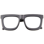 zeroUV Hipster Flat Front Square Horned Rim Mirror Lens Sunglasses A143 Sunglasses White Smoke Black Silver Silver Mirror