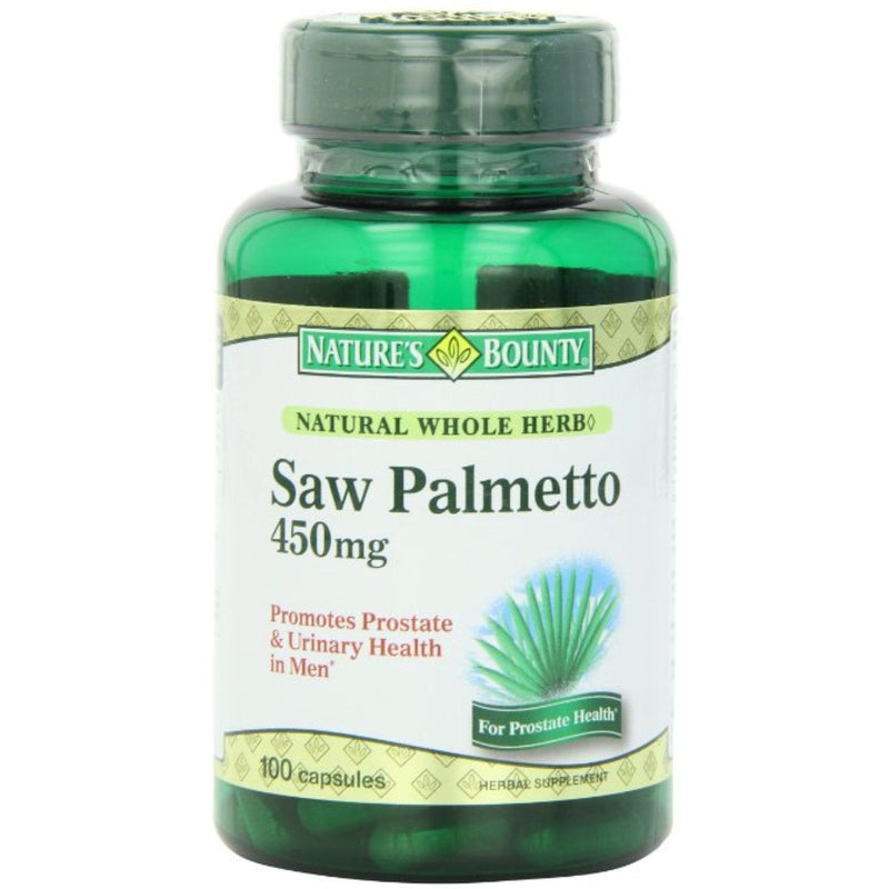 Nature's Bounty Nature's Bounty Natural Whole Herb Saw Palmetto, 450 Mg, Capsules Saws White Smoke