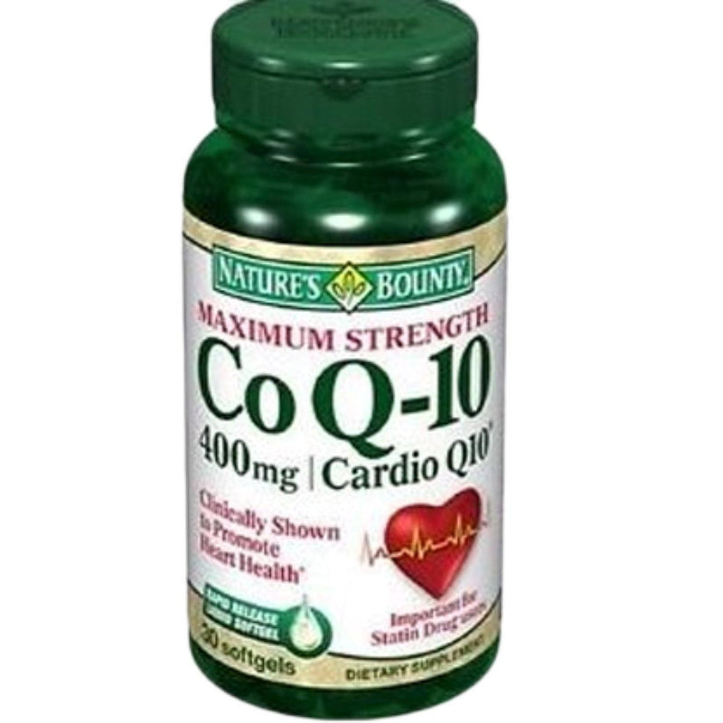 Nature's Bounty Nature's Bounty CoQ10 400mg, Maximum Strength Heart Health Support, 39 Rapid Release Softgels Vitamins & Supplements White Smoke