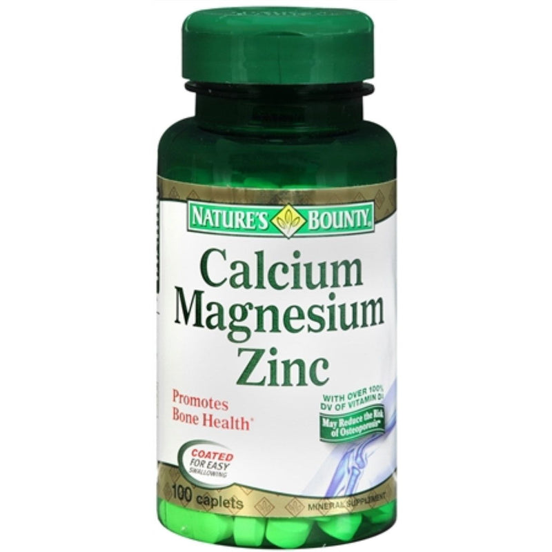 Nature's Bounty Nature's Bounty Calcium Magnesium Zinc With Vitamin D3, 100 Coated Caplets Vitamins & Supplements White Smoke