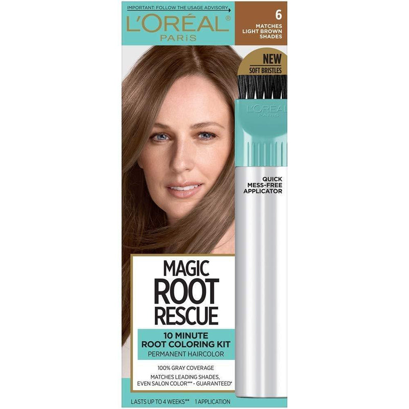 L'Oreal L'Oreal Paris Magic Root Rescue Permanent Hair Color, Light Brown 6 Hair Color White Smoke