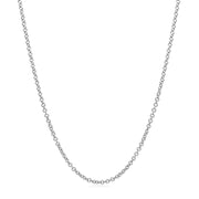 Bids.com 14k White Gold Round Cable Link Chain 1.5mm Necklaces White Smoke 16 / White Gold,18 / White Gold,20 / White Gold