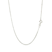 Bids.com 14k White Gold Polished Mini Heart Necklace Necklaces White Smoke 18 / White Gold