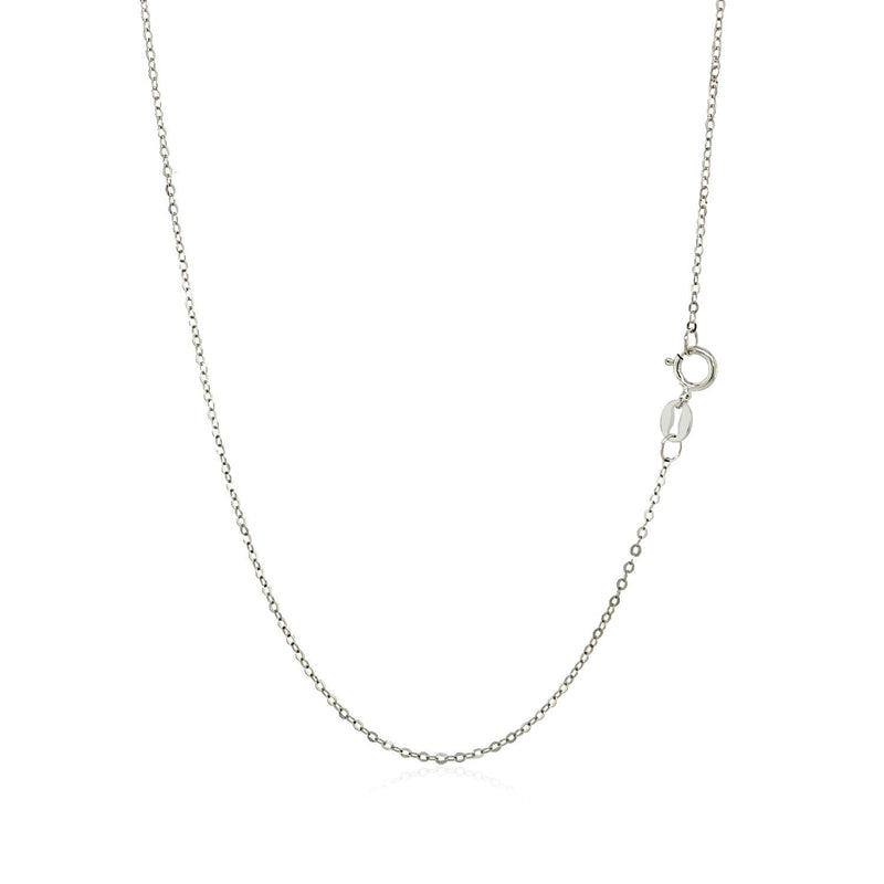 Bids.com 14k White Gold Polished Mini Heart Necklace Necklaces White Smoke 18 / White Gold