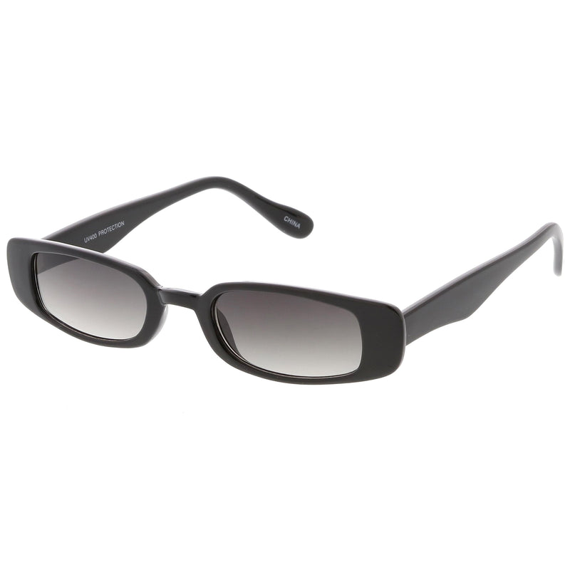 zeroUV Retro 1990's Thin Rectangle Fashion Sunglasses C547 Sunglasses White Smoke Black Smoke,Black Lavender,Clear Green,Smoke Smoke,White Smoke