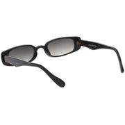zeroUV Retro 1990's Thin Rectangle Fashion Sunglasses C547 Sunglasses White Smoke Black Smoke,Black Lavender,Clear Green,Smoke Smoke,White Smoke