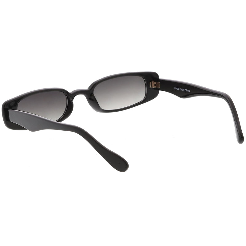 zeroUV Retro 1990's Thin Rectangle Fashion Sunglasses C547 Sunglasses White Smoke Black Smoke,Black Lavender,Clear Green,Smoke Smoke,White Smoke