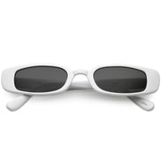 zeroUV Retro 1990's Thin Rectangle Fashion Sunglasses C547 Sunglasses White Smoke White Smoke