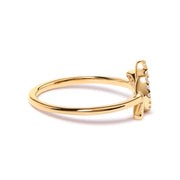 Bids.com 10K Yellow Gold 1/10 Cttw Diamond Leaf and Branch Ring (H-I Color, I1-I2 Clarity) - Ring Size 7 Rings White Smoke 7 / Yellow.Gold,6 / Yellow.Gold,8 / Yellow.Gold
