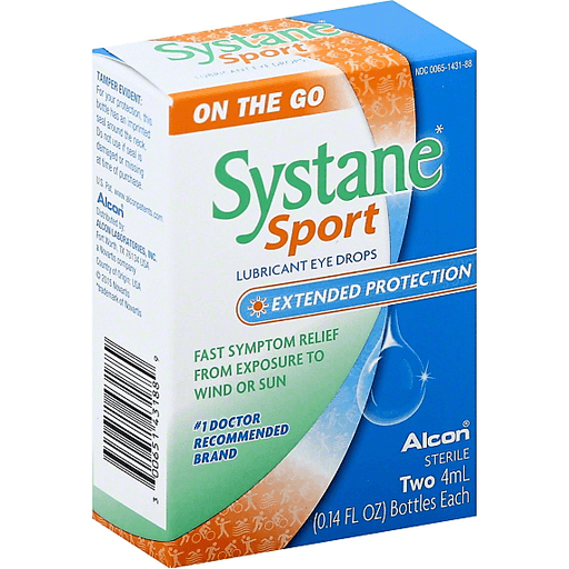 Systane Systane Sport Lubricant Eye Drops Extended Protection On The Go Eye Drops & Lubricants White Smoke