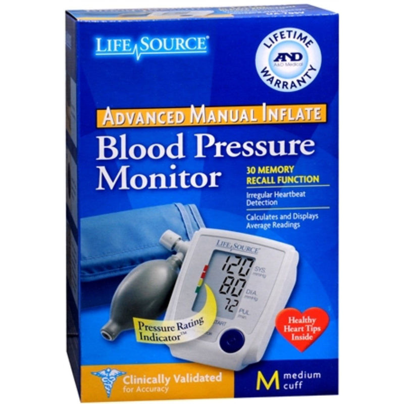 LifeSource LifeSource Blood Pressure Monitor Advanced Manual Inflate Medium Blood Pressure Monitors Medium Blue