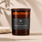 Timeless Organics Skin Care Timeless Candle - White Moss + Cotton Light Gray