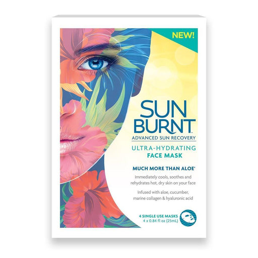 SunBurnt SunBurnt Ultra-Hydrating Face Mask - 4ct/0.84 Fl Oz First Aid White Smoke