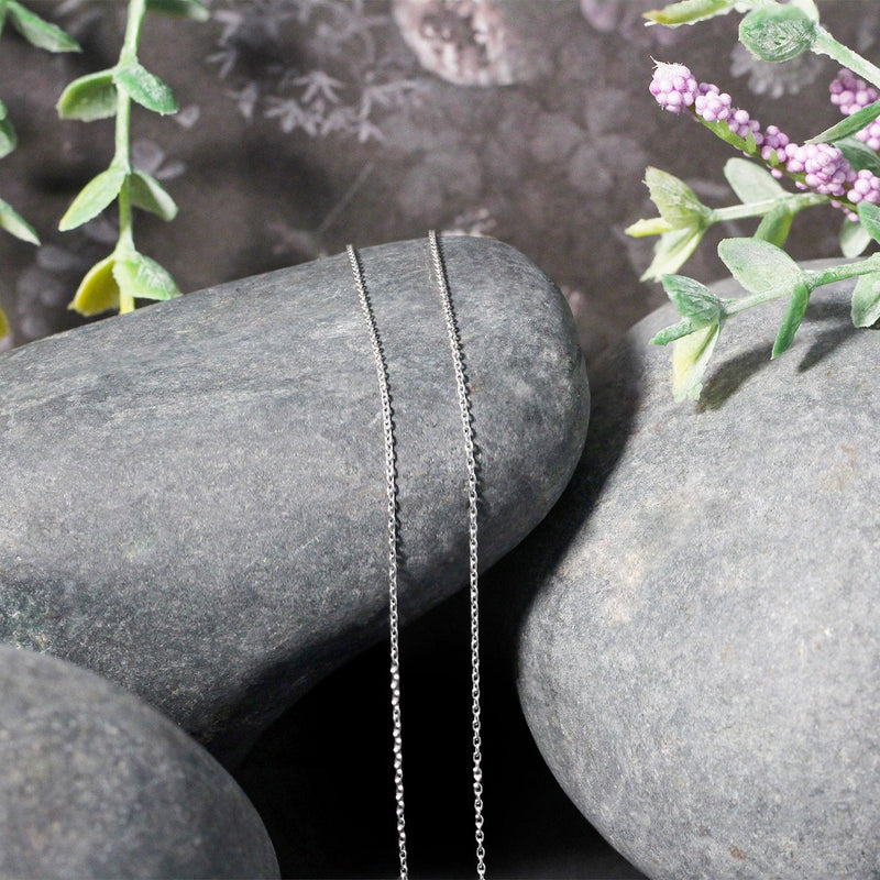 Bids.com 14k White Gold Oval Cable Link Chain 0.97mm Necklaces Dark Gray 16 / White Gold,18 / White Gold,20 / White Gold,One / White Gold
