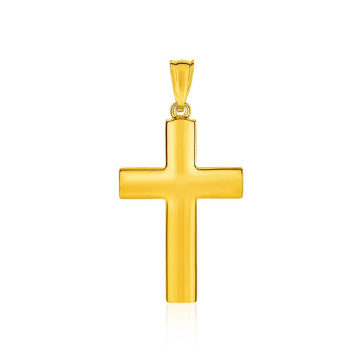 Bids.com 14k Yellow Gold Reversible Textured Cross Pendant Pendants White Smoke Yellow Gold