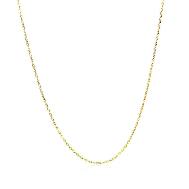 Bids.com 14k Yellow Gold Diamond Cut Cable Link Chain 0.8mm Necklaces White Smoke 16 / Yellow Gold,18 / Yellow Gold,20 / Yellow Gold,One / Yellow Gold