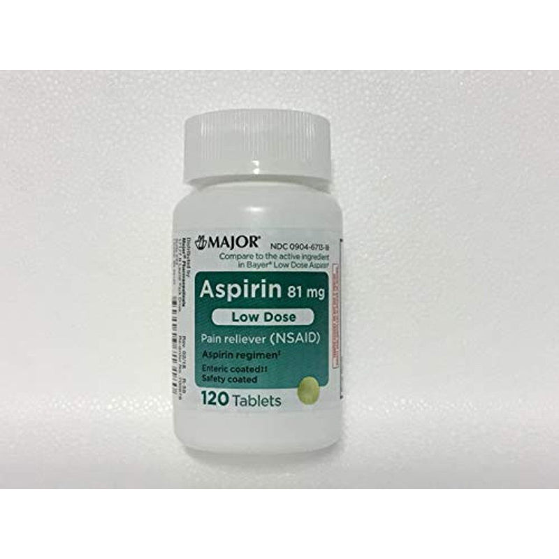 Major Pharmaceuticals Major Pharmaceuticals Aspirin Low-Dose 81mg Tablets Tablet Computers Light Gray
