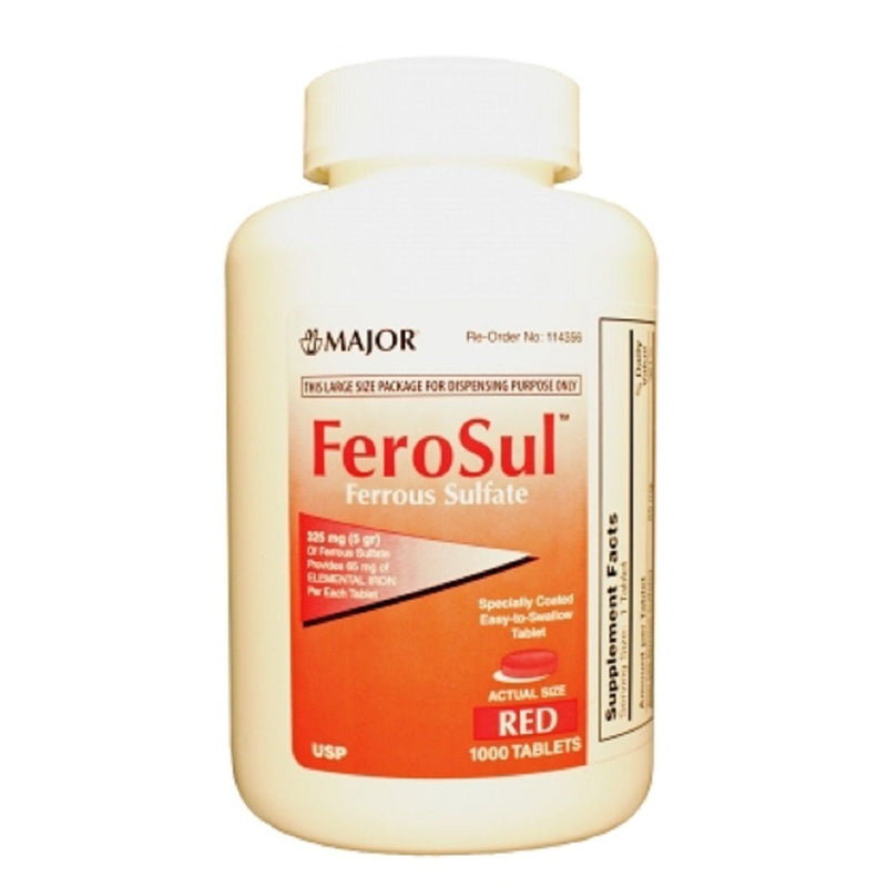 Major Major FeroSul Ferrous Sulfate 325 Mg - 1000 Red Tablets Fitness & Nutrition Lavender