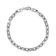 Bids.com 14k White Gold French Cable Chain Bracelet  (4.80 mm) Bracelets White Smoke 8.25 / White Gold