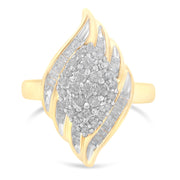 Bids.com 10K Yellow Gold Diamond Cocktail Ring (3/4 Cttw, I-J Color, I2-I3 Clarity) - Size 8 Rings White Smoke 7 / Yellow.Gold,6 / Yellow.Gold,6.5 / Yellow.Gold,7.5 / Yellow.Gold,8 / Yellow.Gold