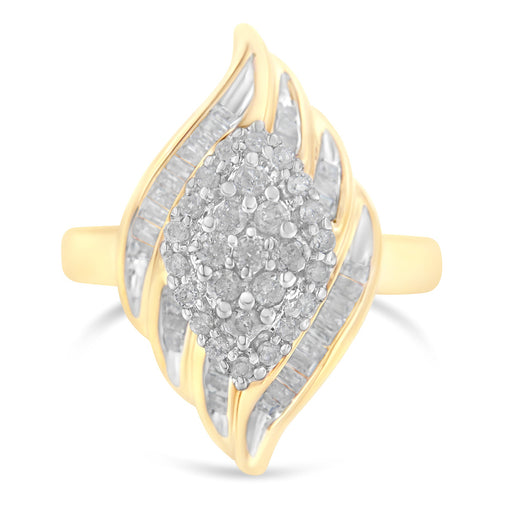 Bids.com 10K Yellow Gold Diamond Cocktail Ring (3/4 Cttw, I-J Color, I2-I3 Clarity) - Size 8 Rings White Smoke 7 / Yellow.Gold,6 / Yellow.Gold,6.5 / Yellow.Gold,7.5 / Yellow.Gold,8 / Yellow.Gold